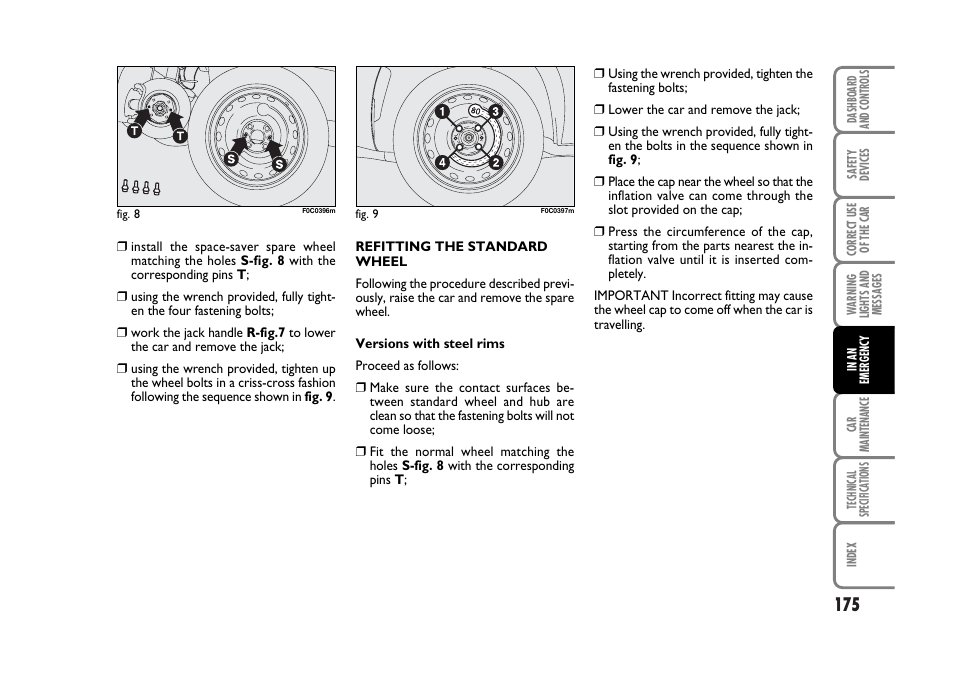 FIAT Stilo User Manual | Page 176 / 274