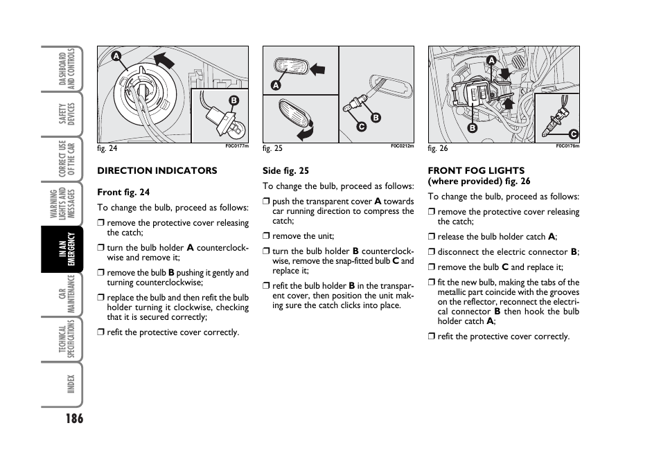 FIAT Stilo User Manual | Page 187 / 274