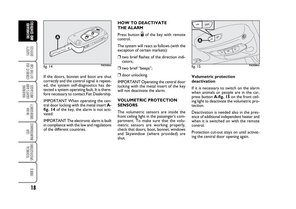 FIAT Stilo User Manual | Page 19 / 274