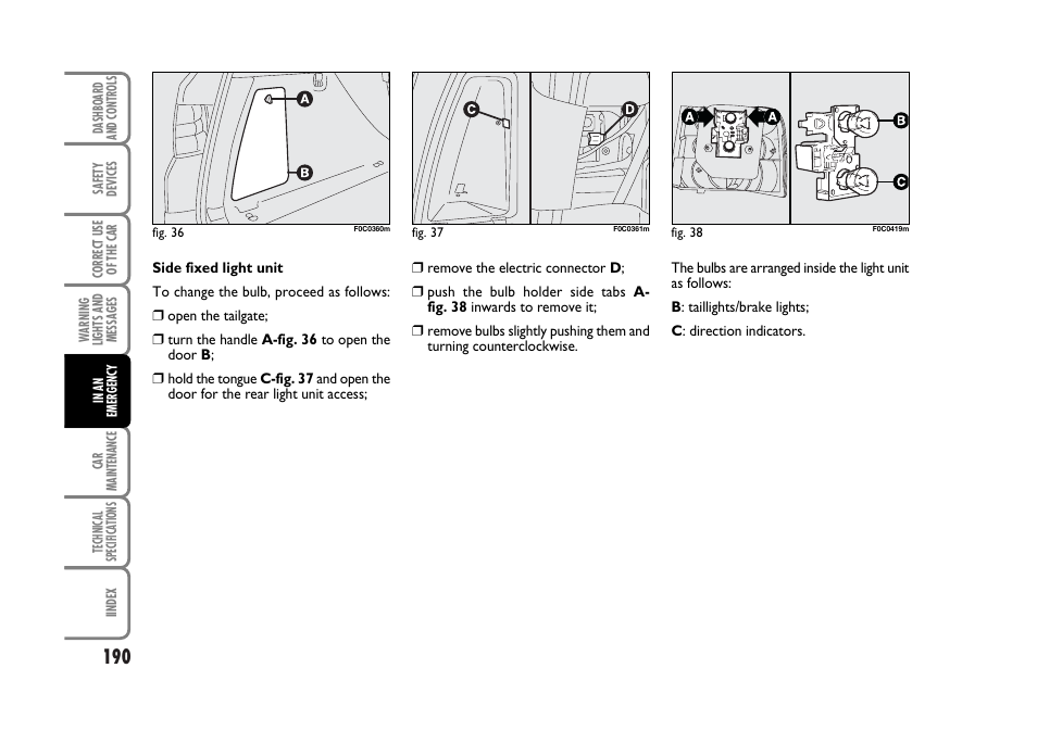 FIAT Stilo User Manual | Page 191 / 274