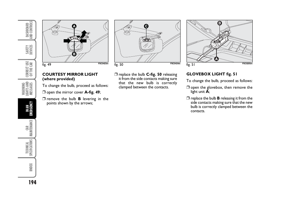 FIAT Stilo User Manual | Page 195 / 274