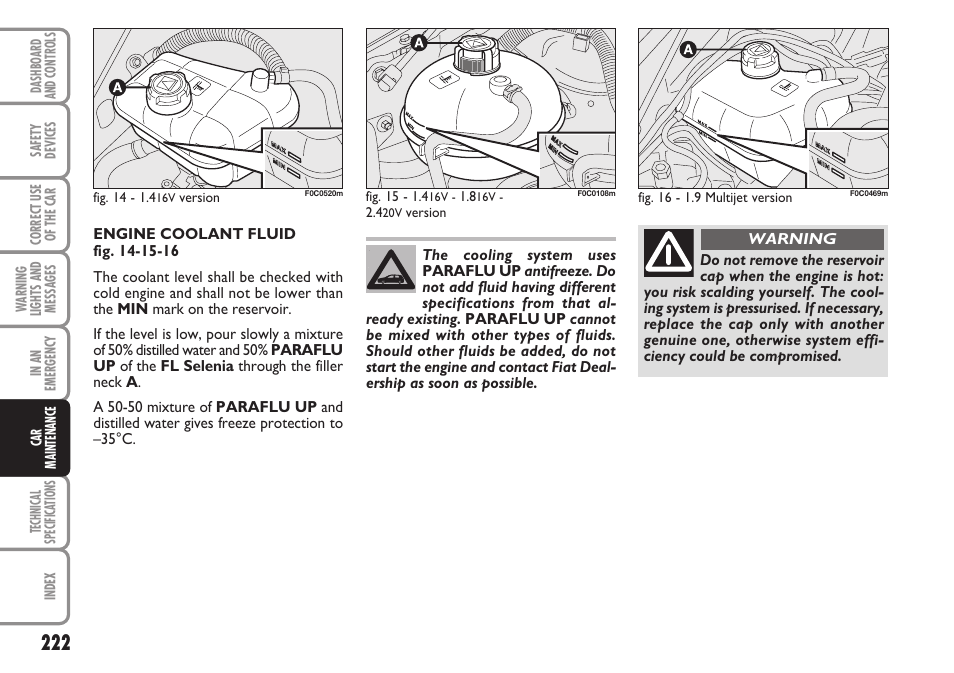 FIAT Stilo User Manual | Page 223 / 274