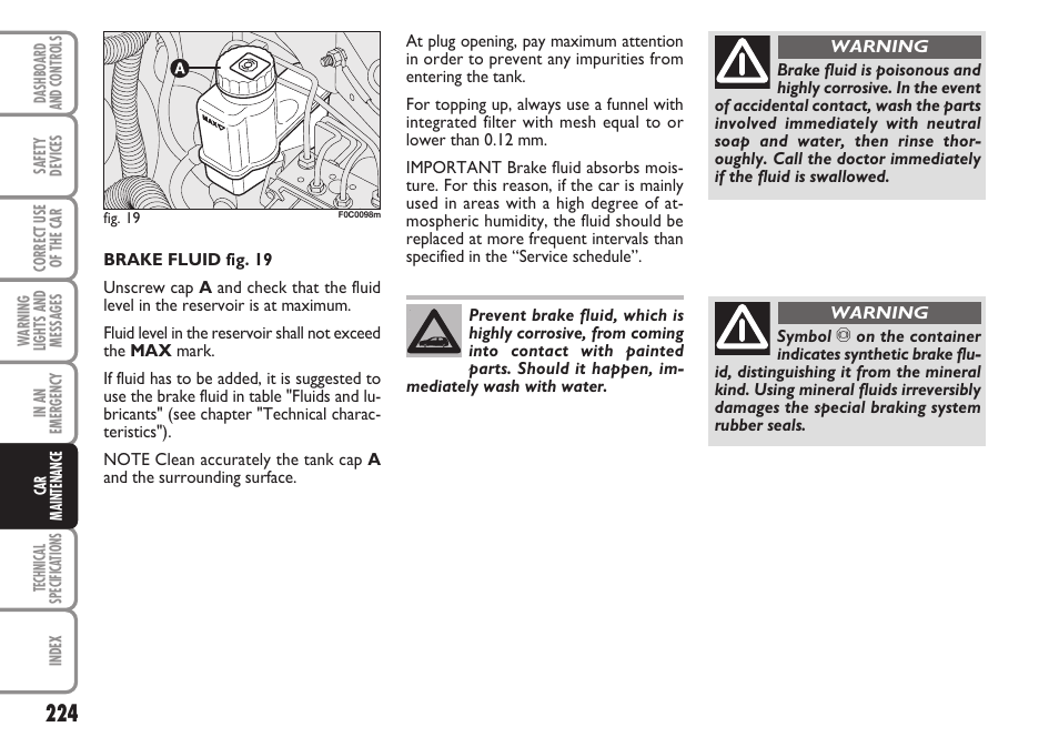 FIAT Stilo User Manual | Page 225 / 274