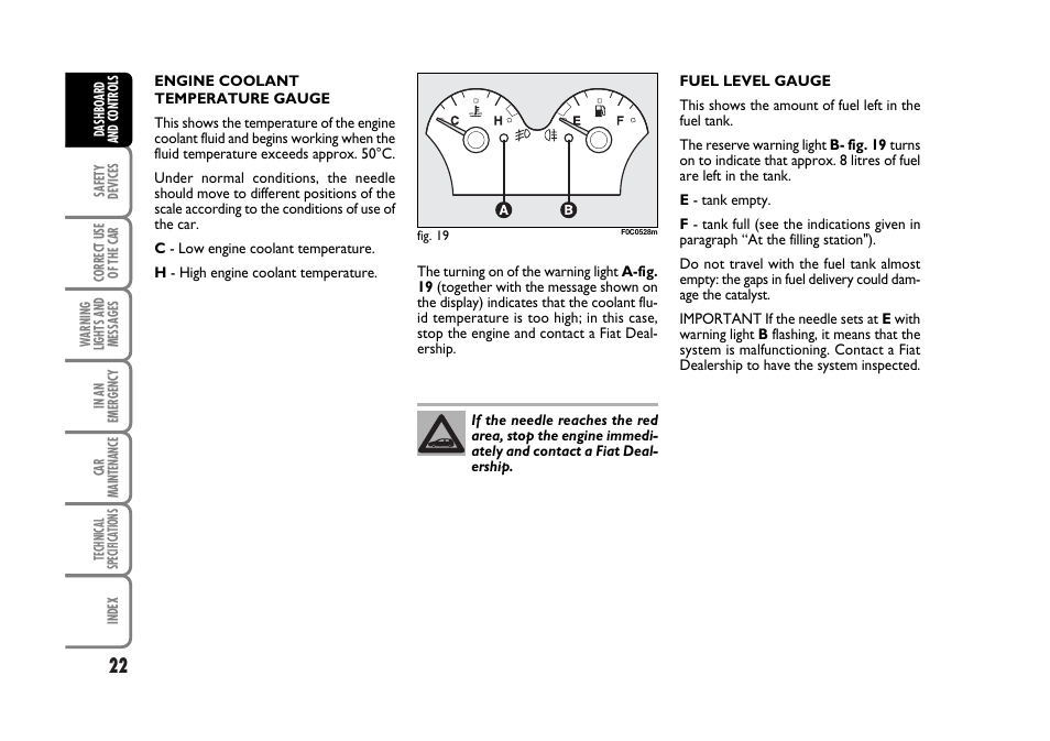 FIAT Stilo User Manual | Page 23 / 274