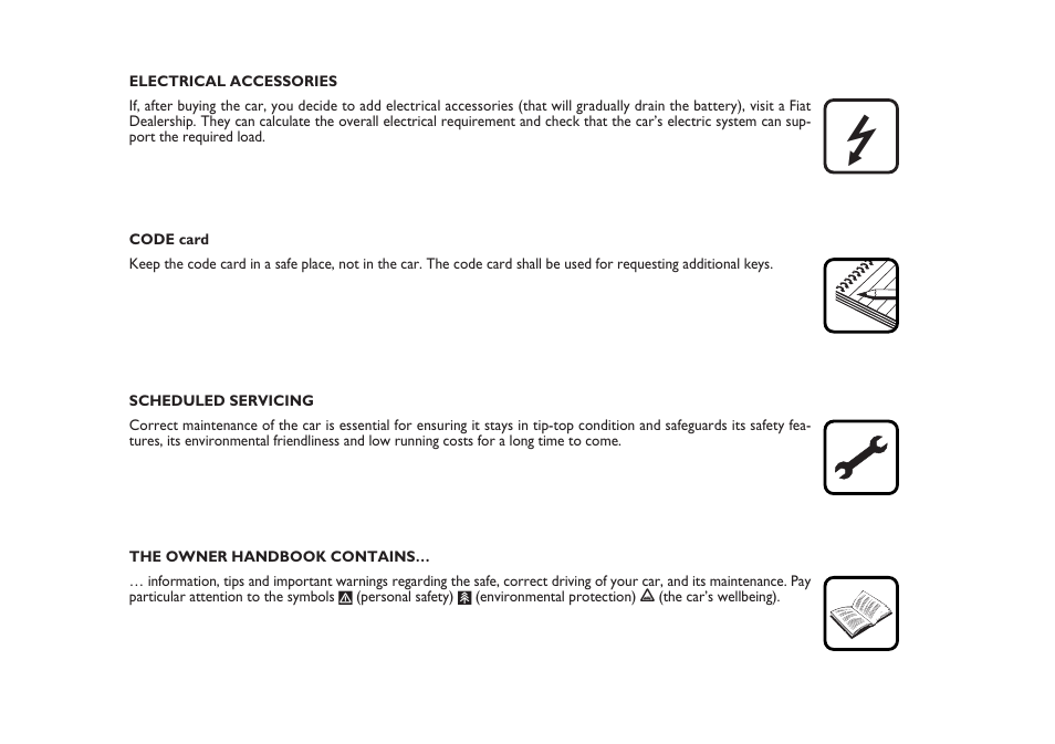 FIAT Stilo User Manual | Page 4 / 274