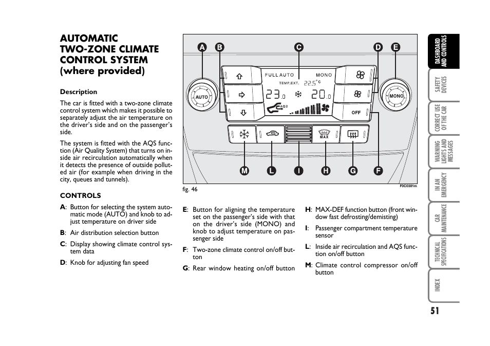 FIAT Stilo User Manual | Page 52 / 274