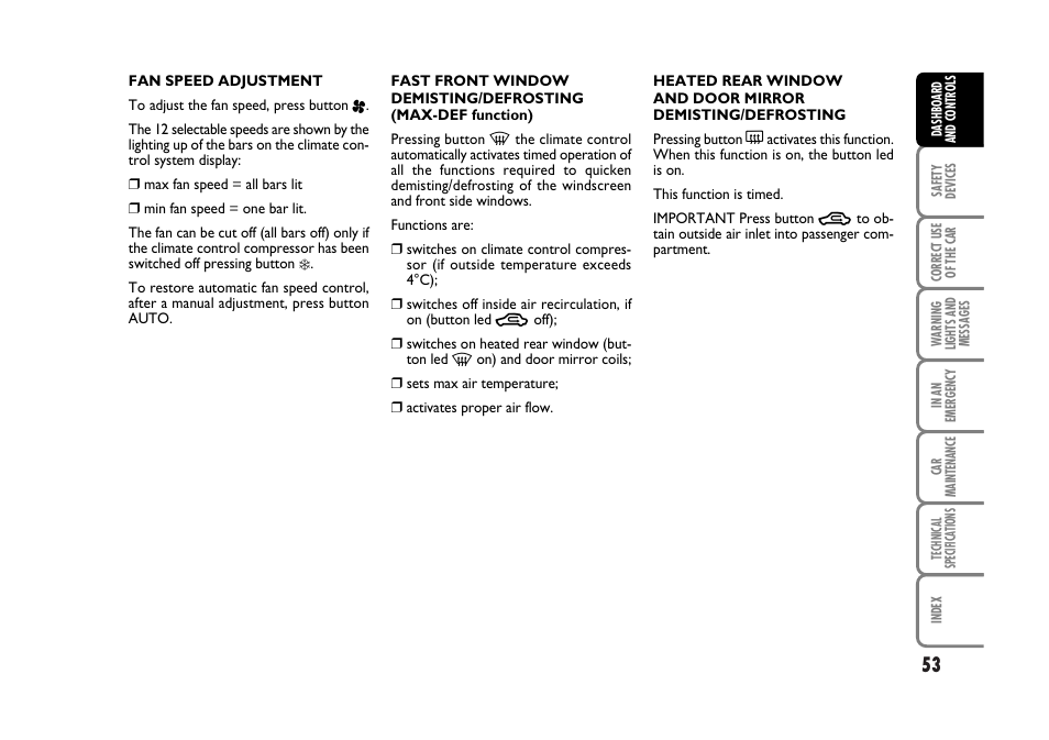 FIAT Stilo User Manual | Page 54 / 274