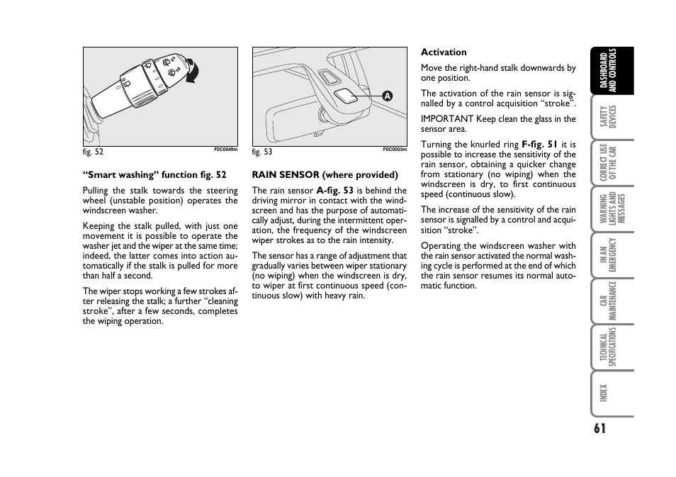 FIAT Stilo User Manual | Page 62 / 274