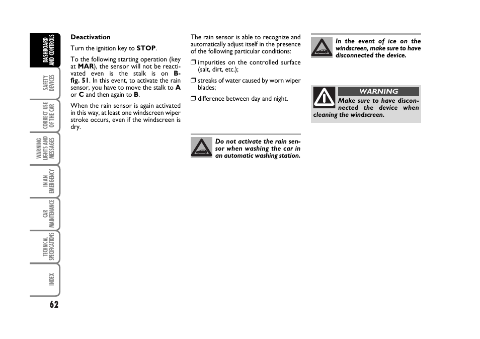 FIAT Stilo User Manual | Page 63 / 274