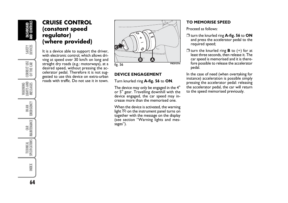 FIAT Stilo User Manual | Page 65 / 274