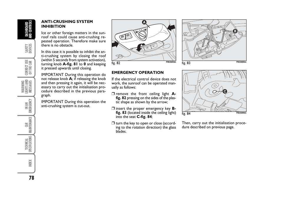 FIAT Stilo User Manual | Page 79 / 274