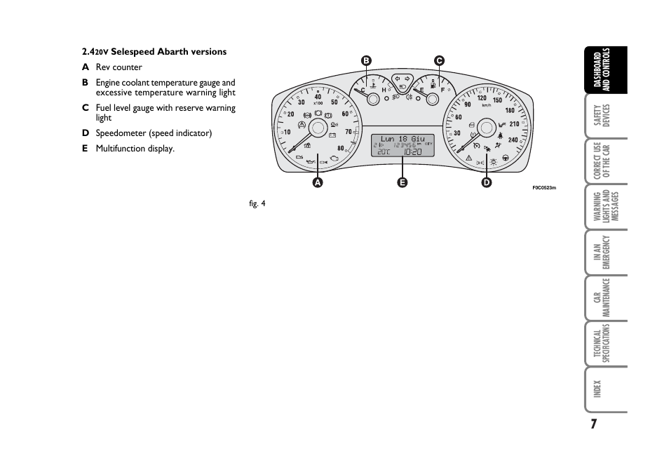 FIAT Stilo User Manual | Page 8 / 274