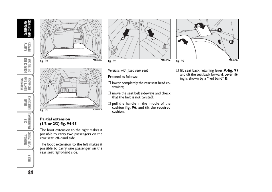 FIAT Stilo User Manual | Page 85 / 274