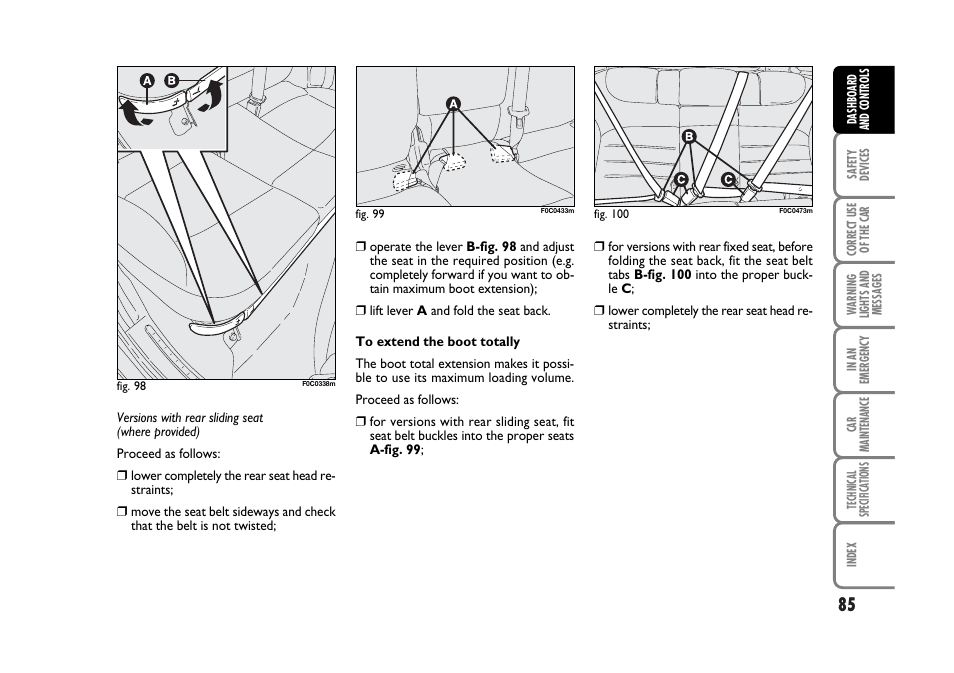 FIAT Stilo User Manual | Page 86 / 274