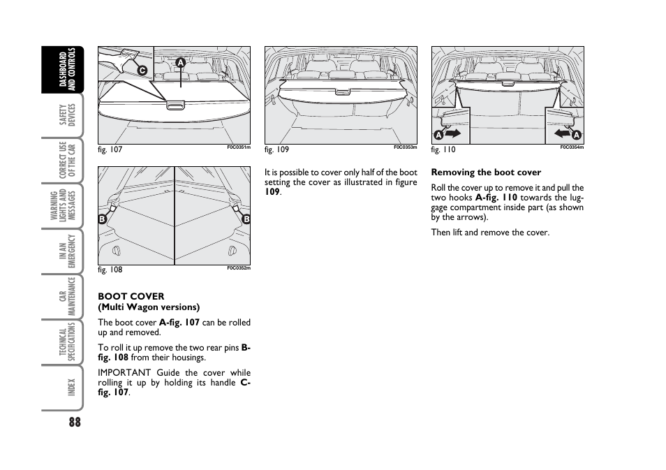 FIAT Stilo User Manual | Page 89 / 274