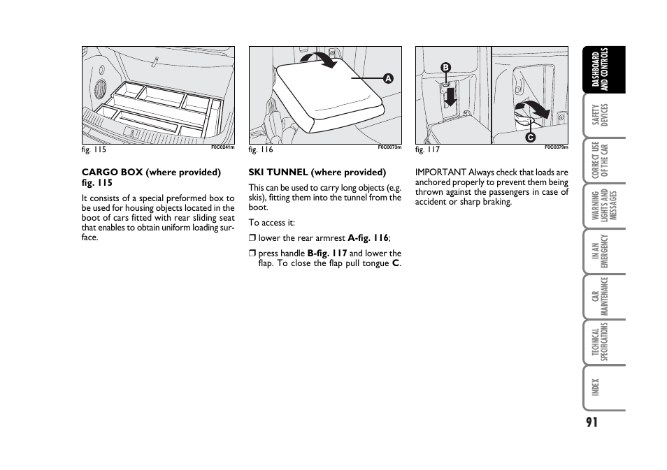 FIAT Stilo User Manual | Page 92 / 274