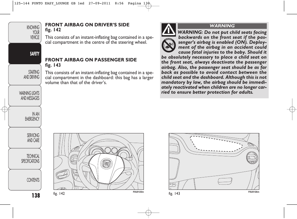 FIAT Punto 2012 User Manual | Page 140 / 267