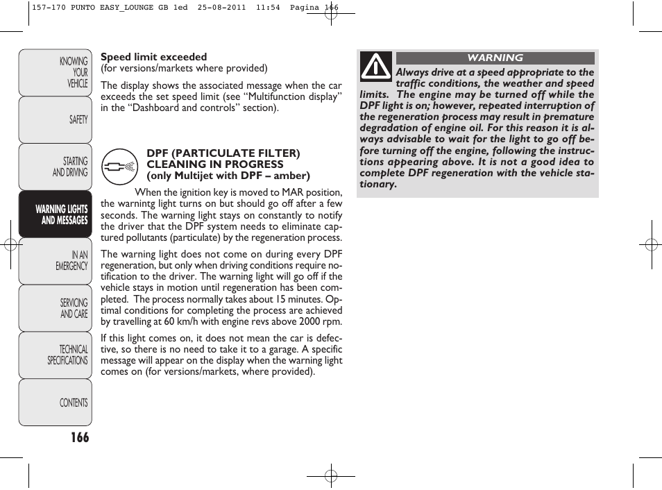 FIAT Punto 2012 User Manual | Page 168 / 267