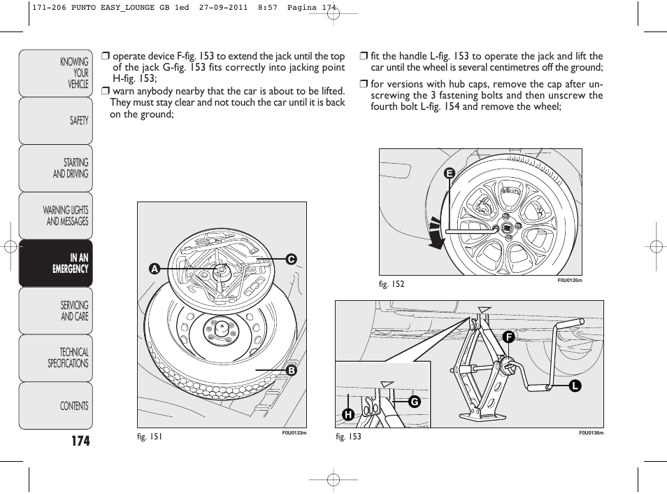 FIAT Punto 2012 User Manual | Page 176 / 267