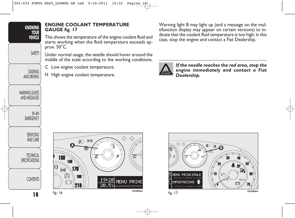 FIAT Punto 2012 User Manual | Page 20 / 267