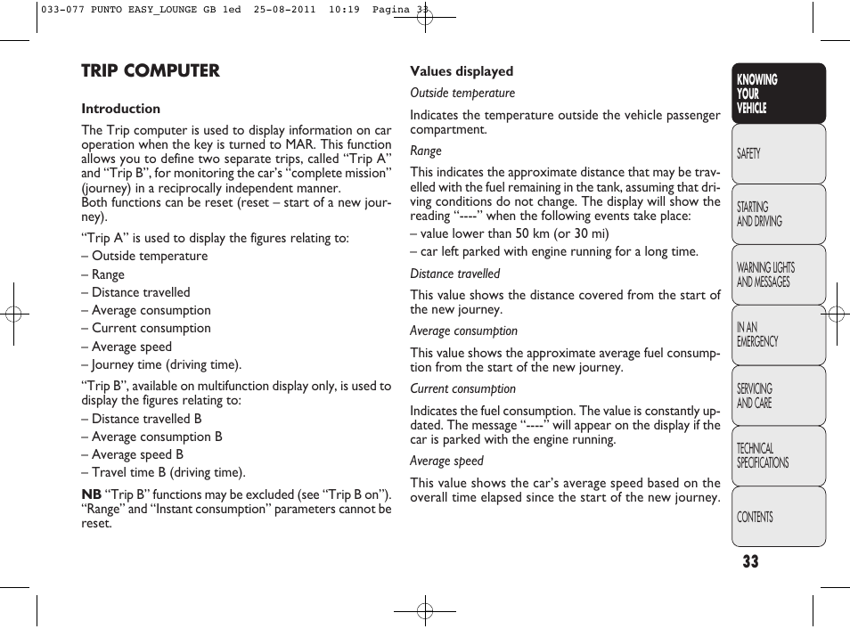 077_punto_easy_lounge_gb_1ed.pdf | FIAT Punto 2012 User Manual | Page 35 / 267