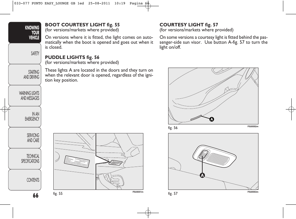 FIAT Punto 2012 User Manual | Page 68 / 267