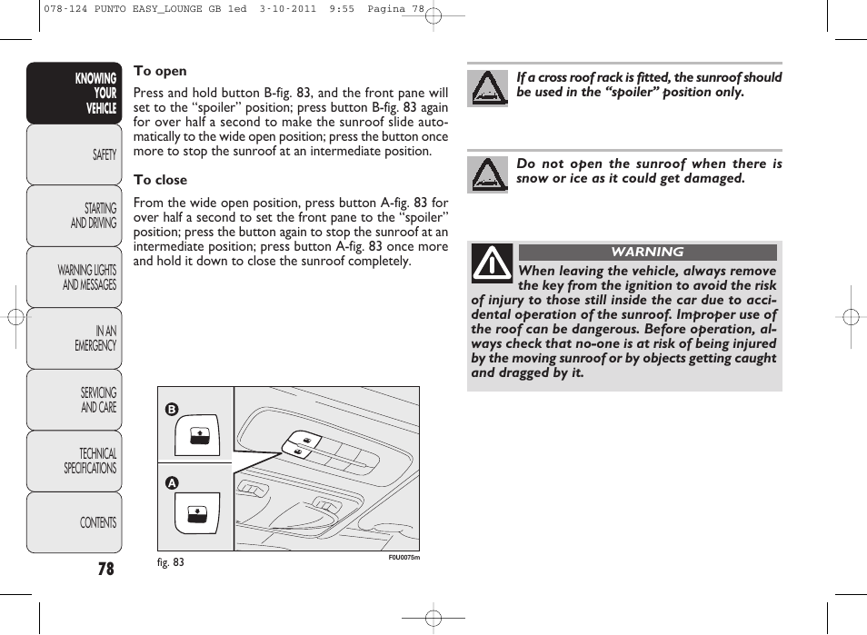 124_punto_easy_lounge_gb_1ed.pdf | FIAT Punto 2012 User Manual | Page 80 / 267