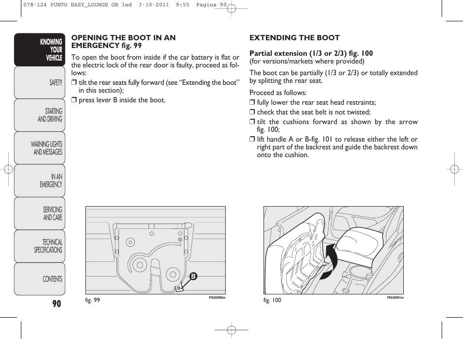 FIAT Punto 2012 User Manual | Page 92 / 267