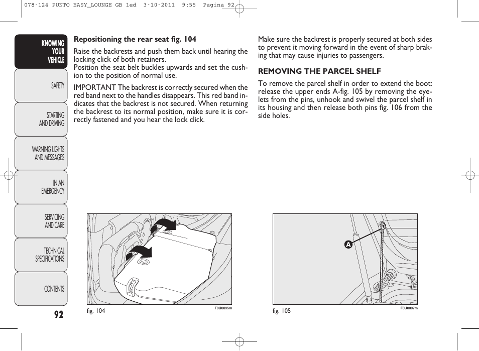 FIAT Punto 2012 User Manual | Page 94 / 267