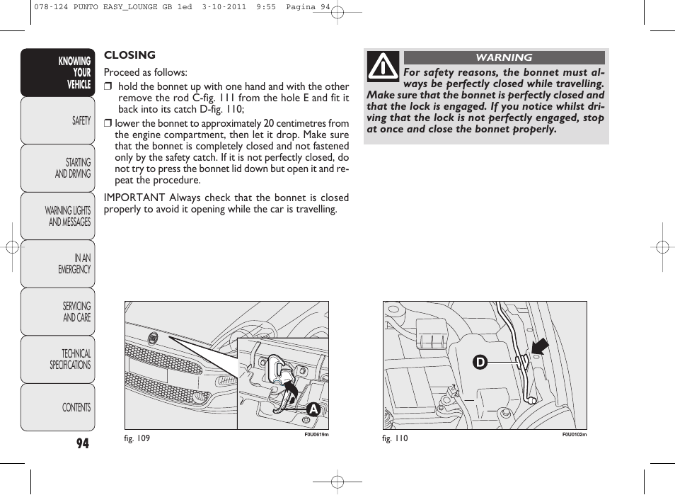 FIAT Punto 2012 User Manual | Page 96 / 267