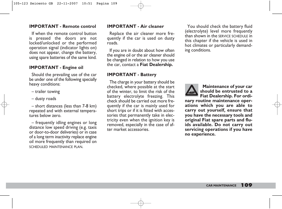 FIAT 600 User Manual | Page 110 / 146