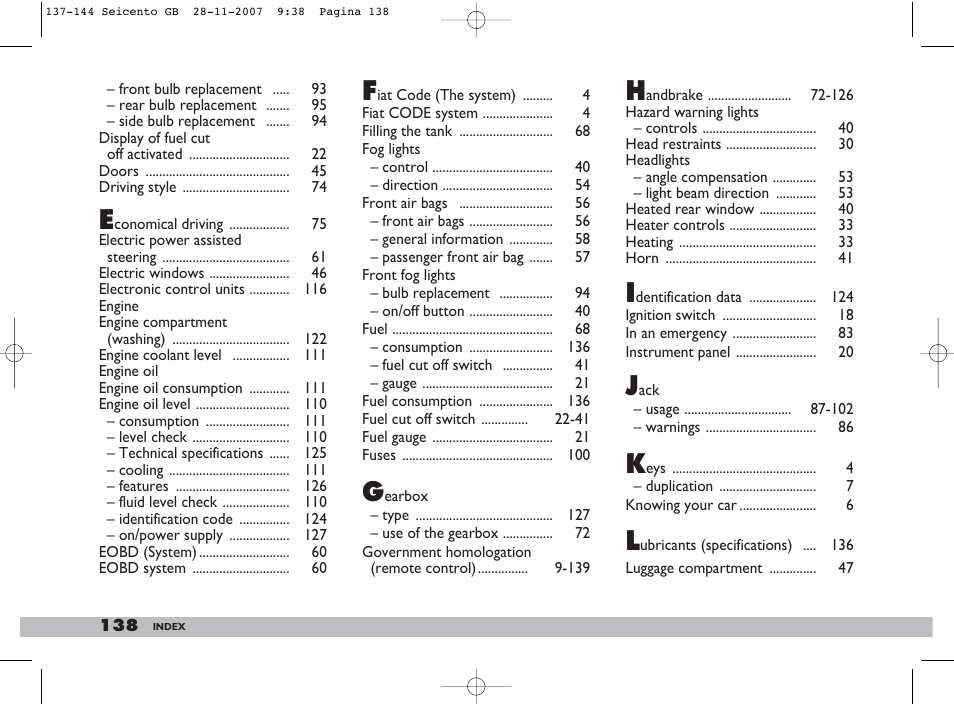 FIAT 600 User Manual | Page 139 / 146