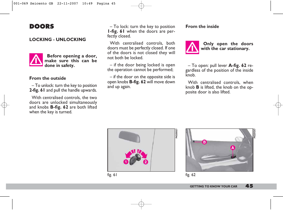 Doors | FIAT 600 User Manual | Page 46 / 146