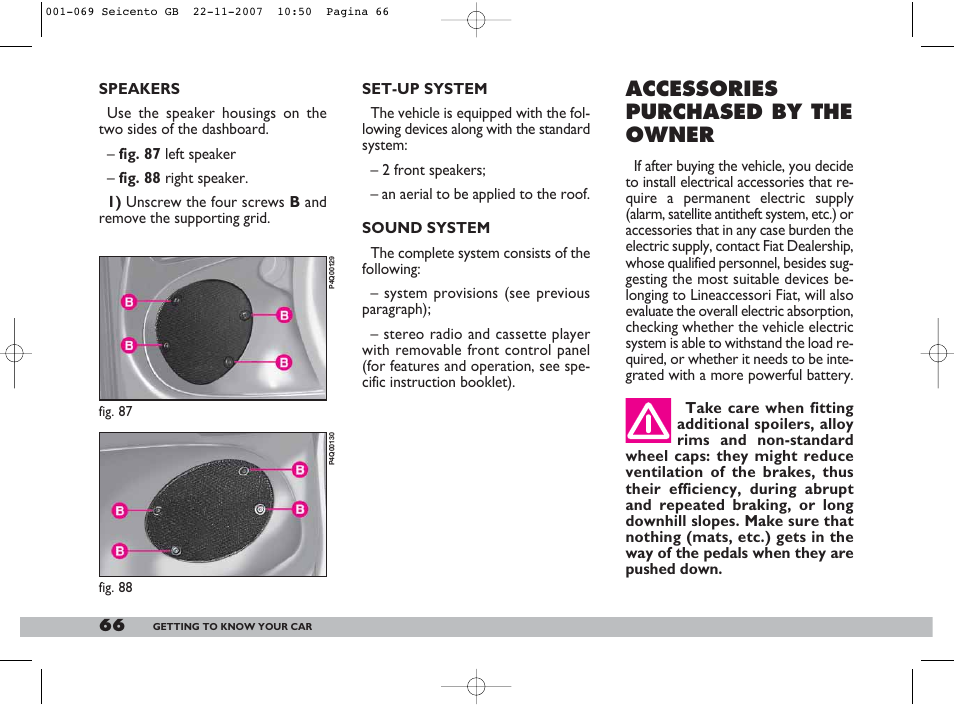 Accessories purchased by the owner | FIAT 600 User Manual | Page 67 / 146