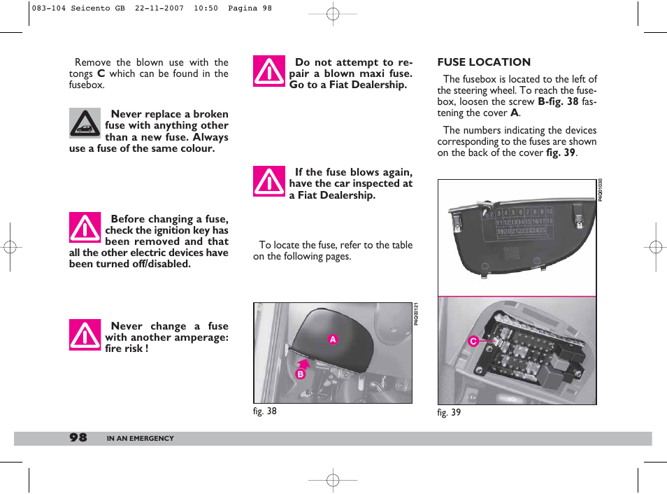 FIAT 600 User Manual | Page 99 / 146