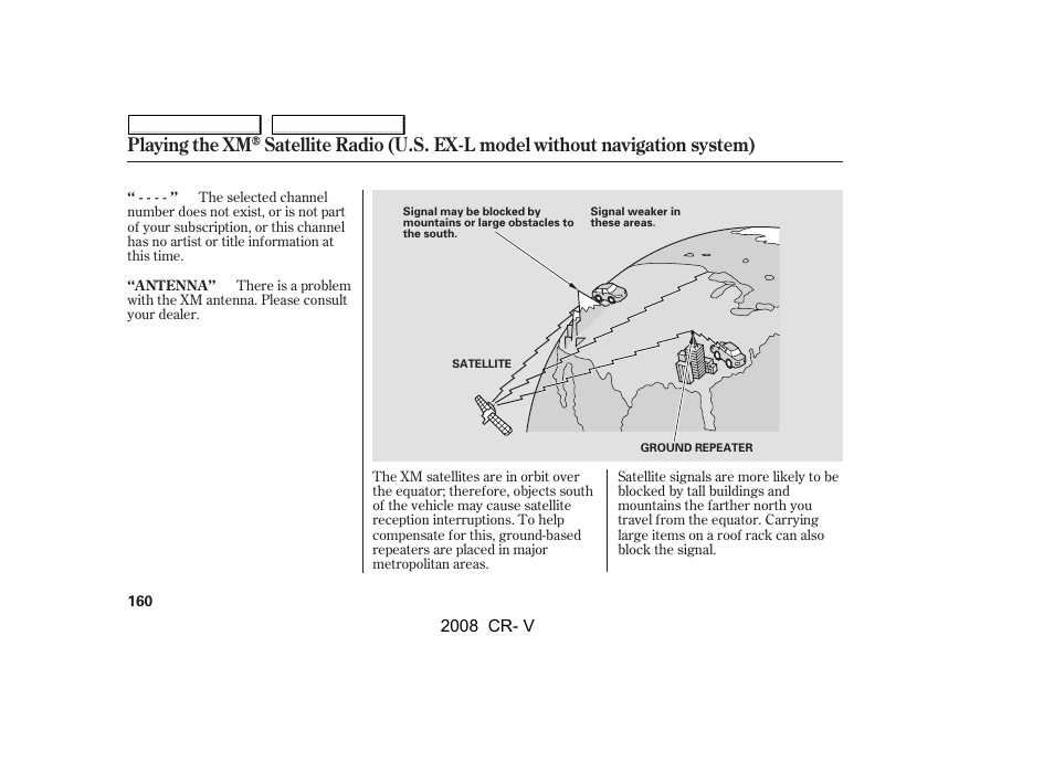 HONDA 2008 CR-V User Manual | Page 164 / 373