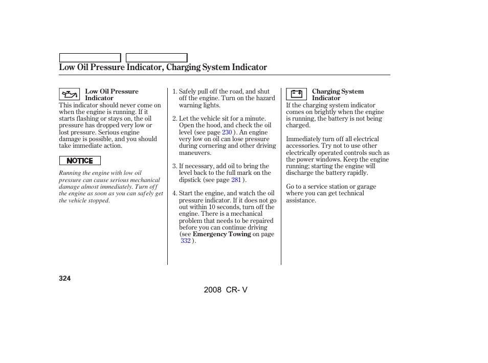 HONDA 2008 CR-V User Manual | Page 328 / 373