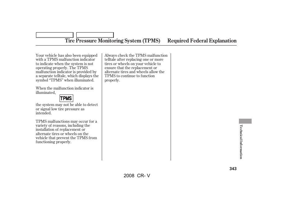HONDA 2008 CR-V User Manual | Page 347 / 373