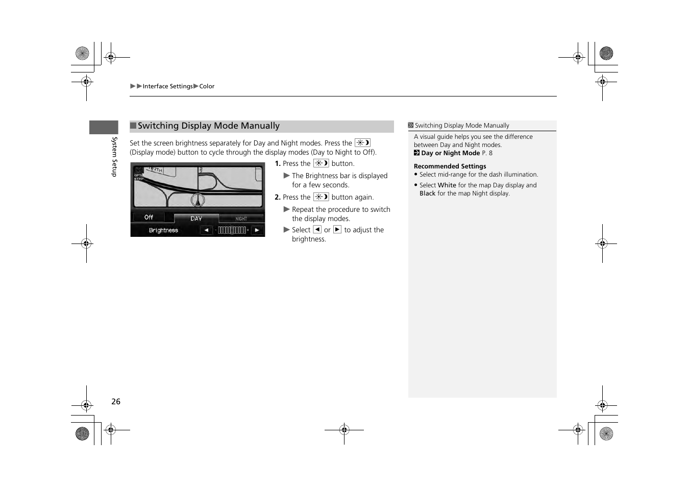 P26) | HONDA 2013 CR-Z Navigation User Manual | Page 28 / 209