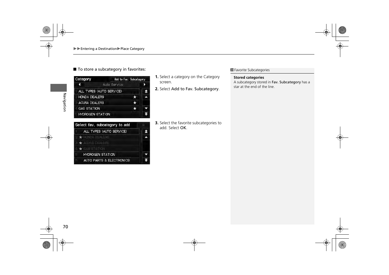 HONDA 2013 CR-Z Navigation User Manual | Page 72 / 209