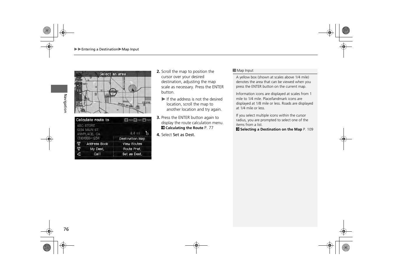 HONDA 2013 CR-Z Navigation User Manual | Page 78 / 209