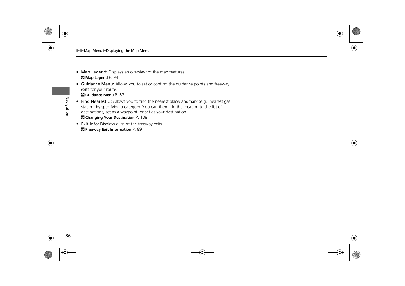 HONDA 2013 CR-Z Navigation User Manual | Page 88 / 209