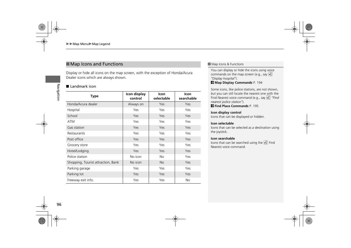 HONDA 2013 CR-Z Navigation User Manual | Page 98 / 209