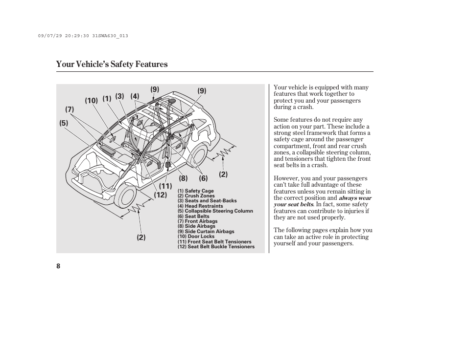 HONDA 2010 CR-V User Manual | Page 14 / 446
