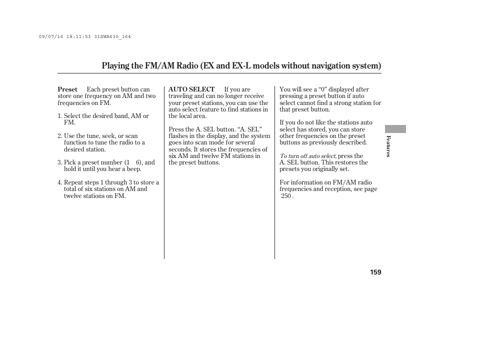 HONDA 2010 CR-V User Manual | Page 165 / 446