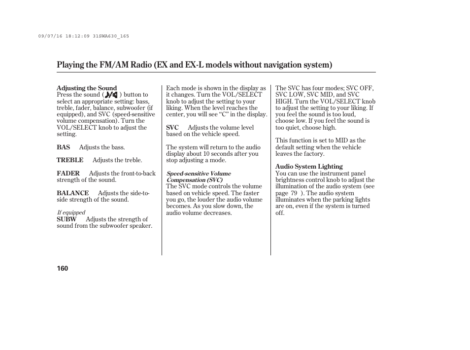 HONDA 2010 CR-V User Manual | Page 166 / 446