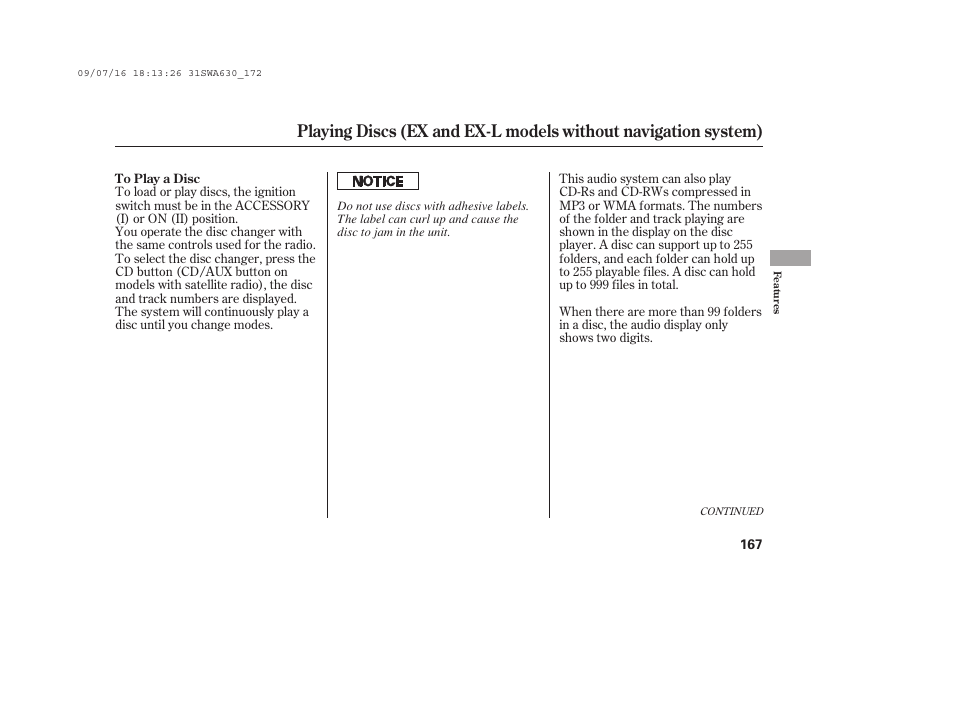 HONDA 2010 CR-V User Manual | Page 173 / 446