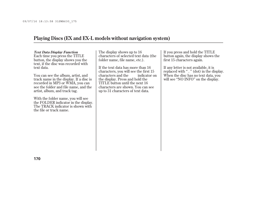 HONDA 2010 CR-V User Manual | Page 176 / 446