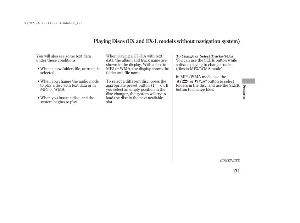 HONDA 2010 CR-V User Manual | Page 177 / 446