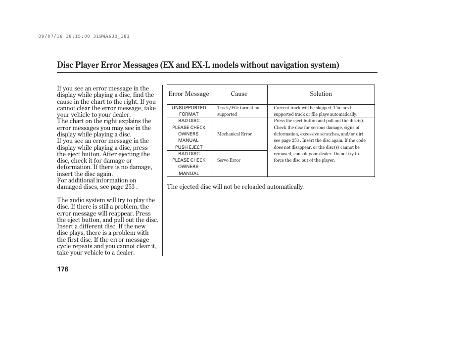 HONDA 2010 CR-V User Manual | Page 182 / 446